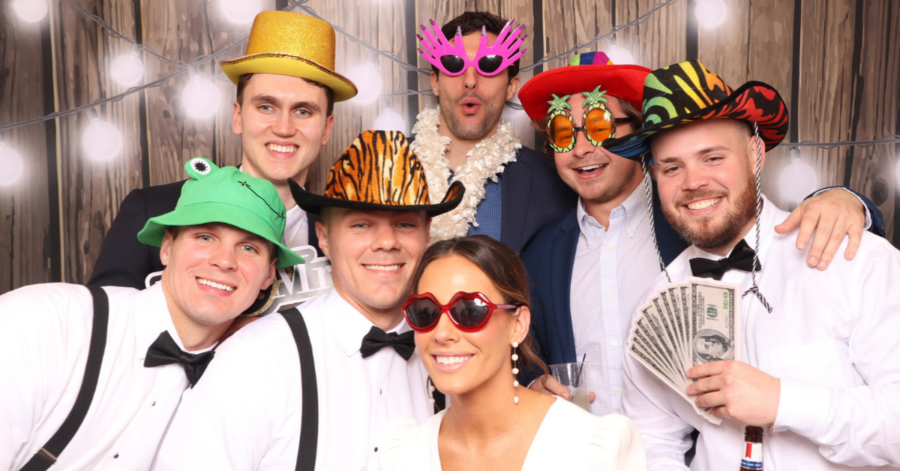 Traditional photo booth for weddings.