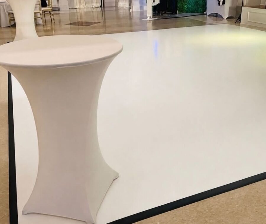 White Wedding Dance Floor Rental